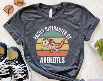 Axolotl-shirt, Axolotl-T-shirt, Axolotl-cadeaus, Axolotl-kinder-T-shirt, dierenshirt, Axolotl schattig shirt, cadeau voor haar, salamandershirt, moeder cadeau