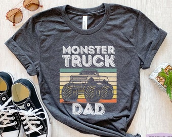 Monster Truck pappa-tröja, monstertruck-presenter, herr-monstertruck-t-shirt, monstertruck-födelsedagsfest-tröja, monstertruck-familj-t-shirts