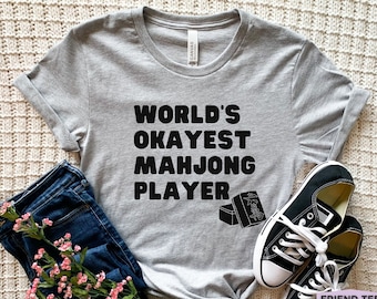 Mahjong Tshirt, Mahjong Player Gift, Funny Mahjong Shirt, Mahjong Tile Game, Mahjong Tee, Mah Jong Shirt, Chinese Games, Mahjong Competition