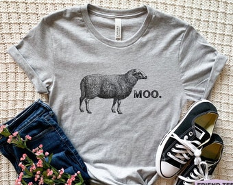 Camiseta de oveja, camiseta con sonido de animal incorrecto, regalos divertidos de ovejas, camiseta de vaca moo, granjero de ovejas, camiseta de granja, regalo para pastor, camiseta de esquilador de ovejas