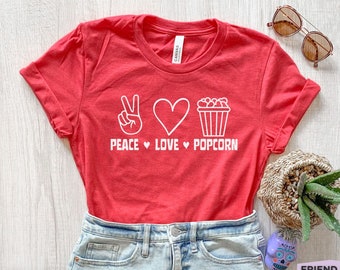 Maglietta Popcorn, Maglietta Popcorn per Bambini, Regali Popcorn, Serata Cinema, Maglietta Cinema, Maglietta Teatro, Regalo di Compleanno, Regalo per Lei, Regali Nerd