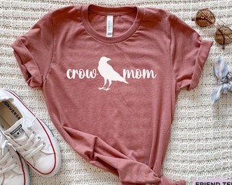 Crow Mom, Crow Shirt, Crow Gifts, Crow Bird Shirt, Crow Kids Tee, Animal Shirt, Gift For Her, Mom Gift, Shirt For Women, Corvid Shirt