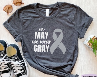 Camiseta sobre cáncer cerebral, camiseta de concienciación sobre el cáncer cerebral, regalos para personas con cáncer cerebral, camiseta con lazo para personas con cáncer cerebral, camiseta de quimioterapia, apoyo para personas con cáncer cerebral