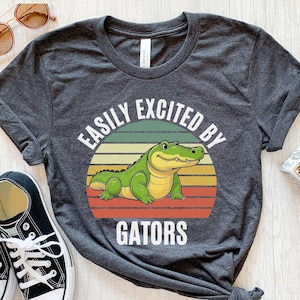 Alligatorskjorta, Alligatorpresenter, Alligator-t-shirt, Rolig skjorta, Djurskjorta, Retroskjorta, Florida-skjorta, Present till henne, Present till honom, Barn