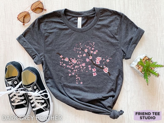 Cherry Blossom Shirt, Sakura Shirt, Cherry Blossom Gift, Floral T-shirt, Japanese Cherry Tshirt, Girls Flower Shirt, Cherry Blossom Tree Tee