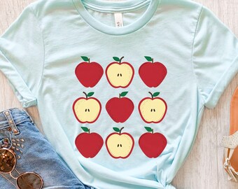Apple Shirt, Apple Gift, Apple Farmer Tee, Apple T Shirt, Apple Picking Tshirt, Fruit Shirt, Gardening Shirt, Gift For Her,Cottagecore Shirt