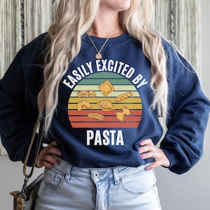 Retro Pasta Sweatshirt, Funny Pasta Sweatshirt, Womens Pasta Shirt, Pasta Gift For Her, Pasta Crewneck, Food Sweatshirt, Pasta Sweater