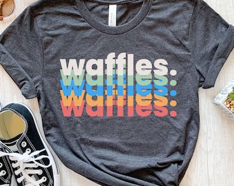 Camiseta de gofres, Camiseta de gofres, Regalo de gofres, Camiseta de desayuno, Camiseta de comida, Camiseta de brunch, Camisetas divertidas, Regalo de cumpleaños para ella, Camiseta para amantes de la comida