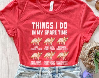 Chemise fennec renard, cadeaux fennec renard, t-shirt drôle de renard fennec, chemise renards, t-shirt enfant, cadeau pour elle, cadeau pour lui, chemise animal, cadeau d'anniversaire
