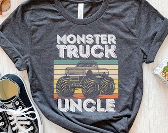 Camiseta de tío de Monster Truck, regalos de Monster Truck, camiseta de Monster Truck a juego, fiesta de cumpleaños de Monster Truck, camisetas familiares de Monster Truck