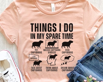 Grappig shirt capibara-liefhebber, T-shirt capibara-knaagdier