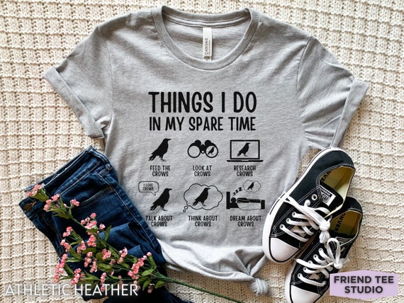 Crow Shirt, Funny Crow Tshirt, Crow Gifts, Crow Bird T Shirt, Kids Crow Tee, Corvid Shirt, Crow Birthday, Bird Watcher Gift, Bird Watching