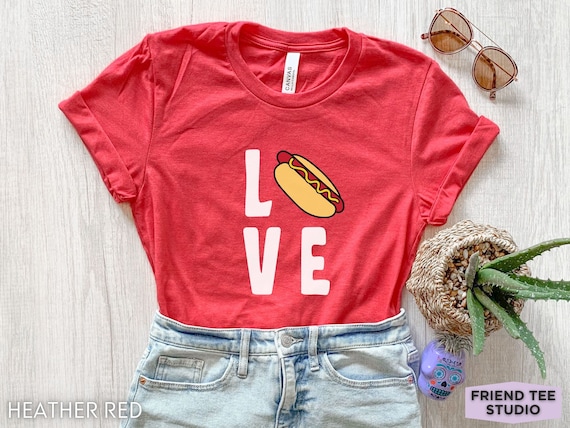 Hot Dog Shirt, Hot Dog Gift, Funny Food Shirt, Gift For Her, Shirts That Go Hard, Hotdog Shirt, Hot Dog T Shirt, Kids Tee, Hot Dog Print