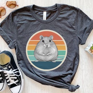 Gerbil Shirt, Sunset Gerbil Tee, Rodent Shirt, Retro Gerbil T-Shirt, Kids Gerbil Gift, Mongolian Gerbil Tshirt, Gerbil Themed Birthday Shirt