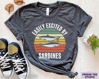 Sardine Shirt, Sardine Gifts, Sardines T Shirt, Sardine Kids Tee, Sardine Fish Shirt, Gift For Her, Gift For Him, Fishing Shirt, Tinned Fish