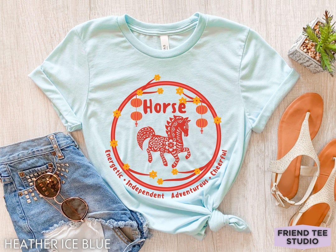 Year of the Horse Chinese Zodiac Shirt, Horse Horoscope Tee, Lunar New ...