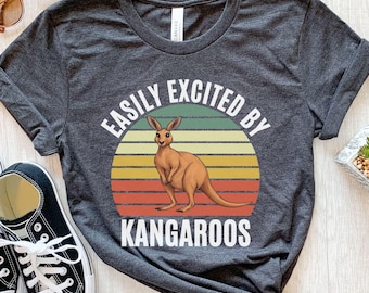 Camiseta de canguro, regalos de canguro, camiseta de canguro, camiseta divertida, camiseta de animal, camiseta retro, camiseta de Australia, regalo para ella, regalo para él, regalo para niños