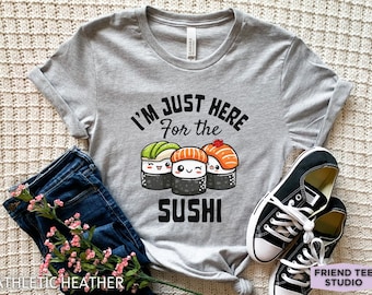 Sushishirt, sushicadeaus, grappige sushi-t-shirt, sushi kinder-T-shirt, kawaii shirt, Japans eten shirt, foodie shirt, cadeau voor haar, sushichef