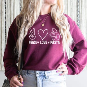 Cute Pasta Sweatshirt, Pasta Lover Gifts, Pasta Tee, Pasta Shirt, Girls Pasta Crewneck, Pasta Crewneck, Pasta Sweater, Food Sweatshirt