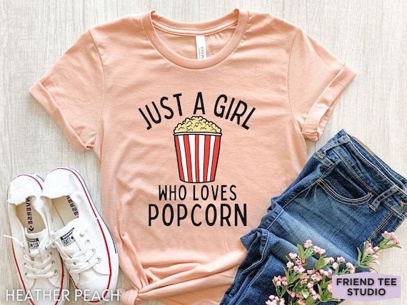 Popcorn Shirt, Funny Popcorn Tshirt, Popcorn Gifts, Girls Popcorn