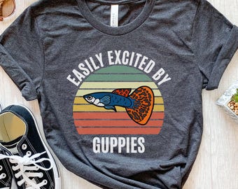 Guppy Shirt, Guppy Fish T-shirt, Guppy Aquarium Owner Gift, Pet Fish Tee, Fresh Water Tropical Fish Hobby Lover Gift Shirt, Guppies Tshirt