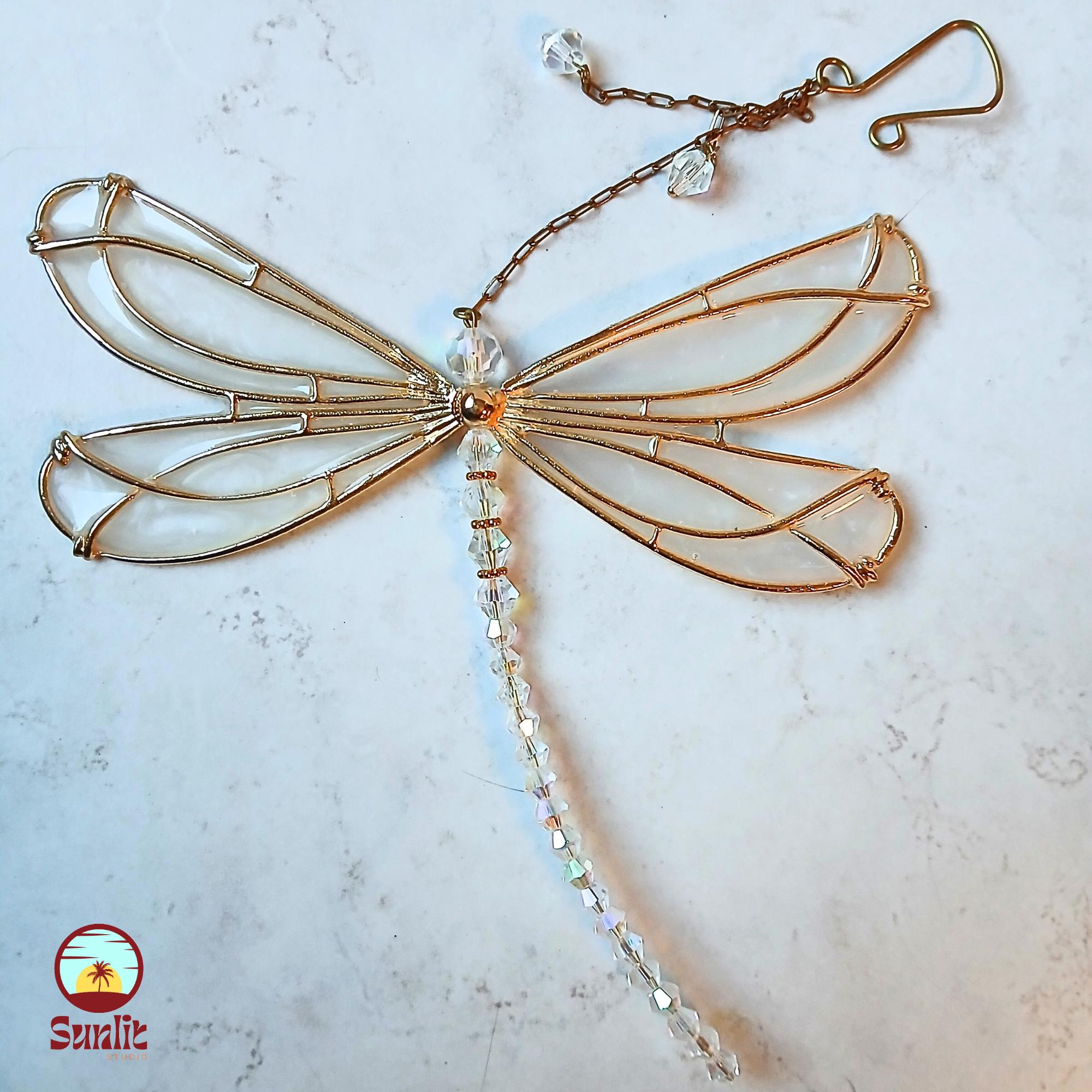 Sunset Vista Libellen-Girlande – Metall & Glas Deko, Ca. 71 Cm Lang, Bunt & Lichtreflektierend