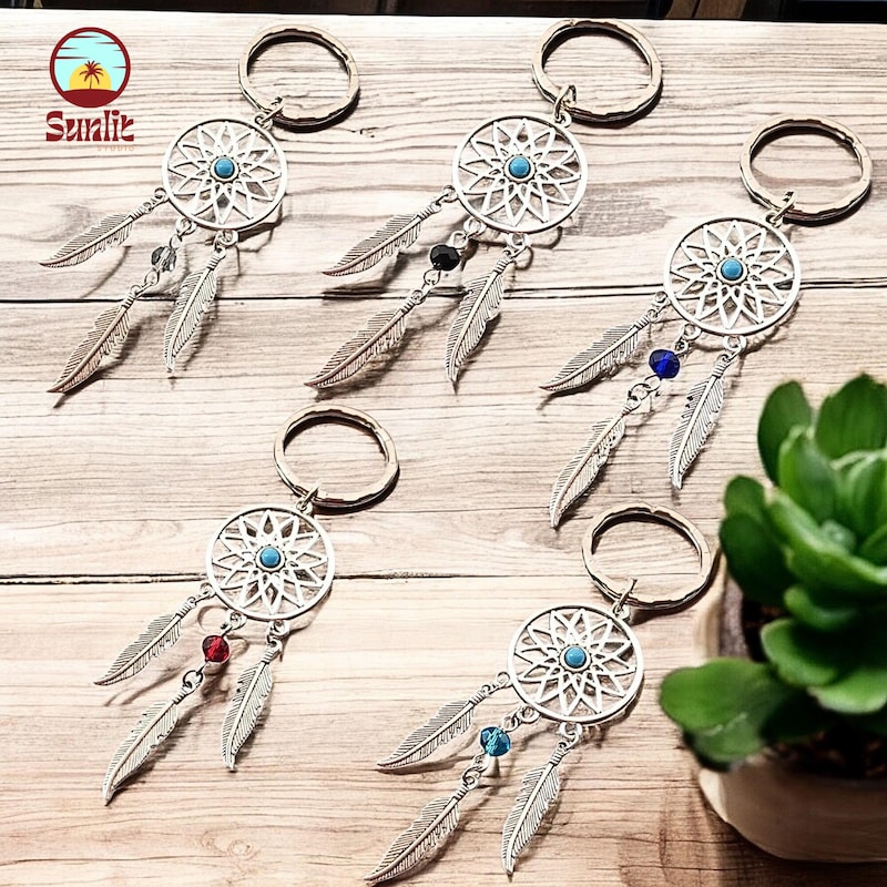 Limited Edition] Sea Shell|Gift Handmade Two-Color Dream Catcher Pdant Keychain - Tipsy Blue - Shop Dreamx2 Charms - Pinkoi