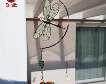 Metalen libelle windgongbel | Beltoon libelle voor een zacht geluid | Tuindecoratie libel | Geschikt voor gebruik binnen en buiten