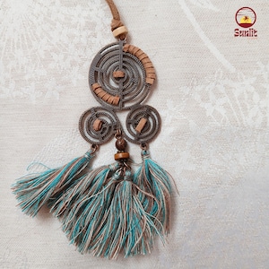 Boho Dreamcatcher Necklace | Tassel Bead Pendants | Beaded Charm Necklace | Tassel Jewelry Finding | Mini Tassel Pendant | Spiritual Jewelry