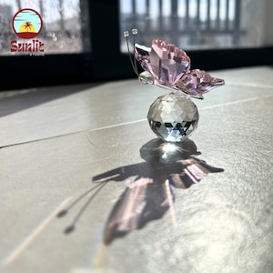 Butterfly Crystal Suncatcher | Butterfly Car Charm Gifts For Her | Gemstone Sun Catcher | Accessories for Car | Aesthetic Room Decor