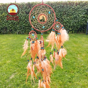 Attrape-rêves Arbre de vie - Décoration bohème à suspension murale avec plumes - Symbole spirituel pour une chambre, un espace de méditation ou un cadeau