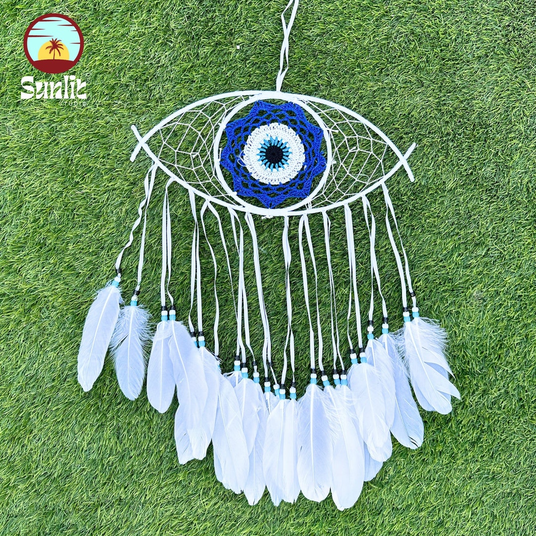 Evil Eye Dream Catcher | Turkish Macrame Evil Eye Dreamcatcher ...