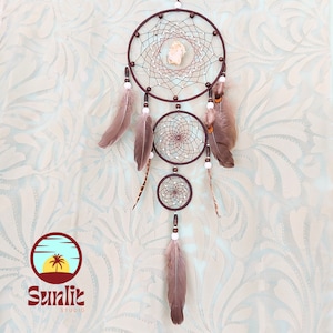 Boho Dreamcatcher Wall Hanging, Dream Catcher with Shell, Native American Dreamcatcher Feather, Home Decor Item