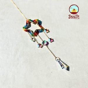 Crystal Star Suncatcher: Rainbow Window Hanging Wind Chime