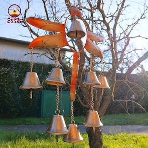 Dragonfly Wind Chime: Metal Bell Chime - Garden Memorial Decor