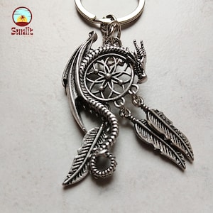 Portachiavi Acchiappasogni Bohemien Con Piume - Regalo Originale Per Amici E Family - Foto 7