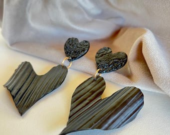 Pendientes de arcilla polimérica hechos a mano: un regalo ligero, bohemio y moderno para ella.