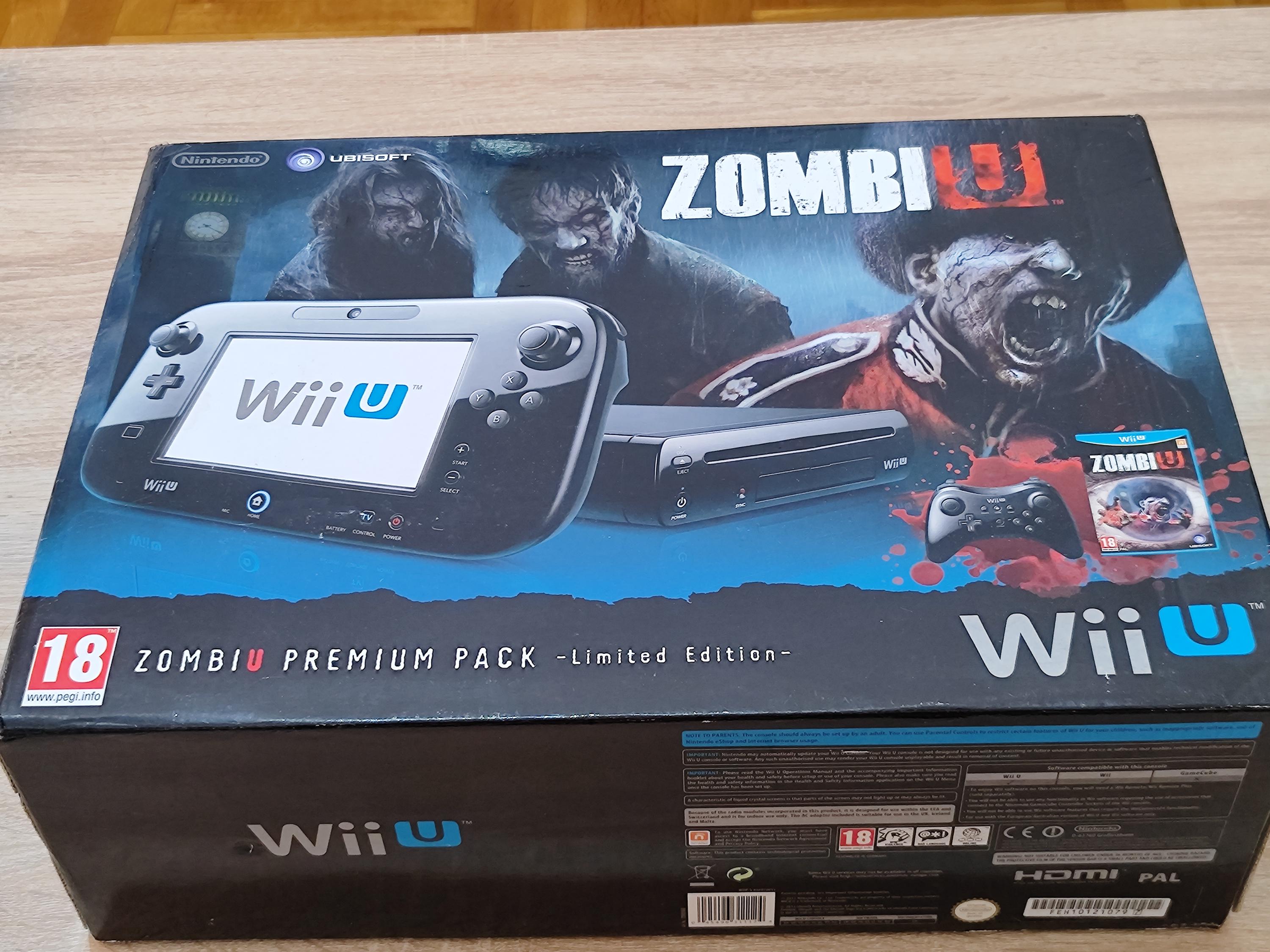 Zombie U Wii Edition Console  Black with CFW + USB stick with a lot games
