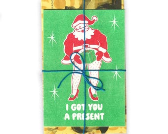 I GOT YOU A PRESENT / Carte pliable pour les Fêtes / Risogravure / Weinachtskarten