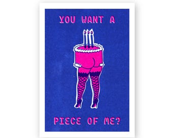 VOUS VOULEZ UNE PIÈCE / Carte postale d'anniversaire / Risographie