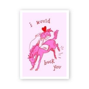 I WOULD BUCK YOU / Cartes postales de la Saint-Valentin / Risographie