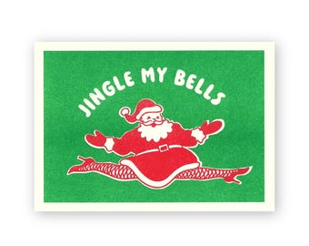 JINGLE MY BELLS / Carte postale des Fêtes / Risographie / Weinachtskarten