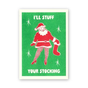 Rellena tus medias / Postales navideñas / Risografía / Weinachtskarten