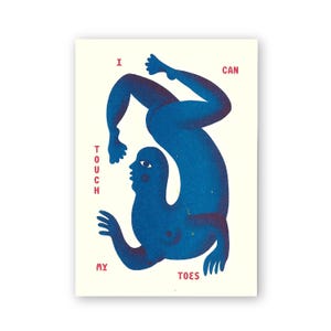 TOUCH MY TOES / Postcard / Risograph