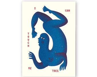 TOUCH MY TOES / Carte postale / Risographie