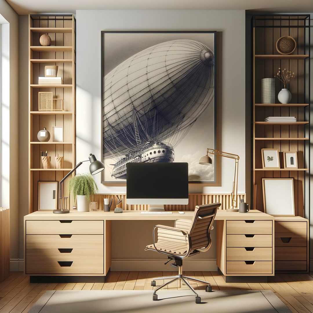 The Aether Navigator - AI Generated Graphite Drawing and Wall Art - Etsy