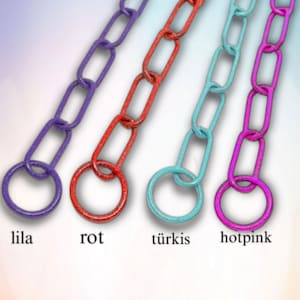 Chain collar, long links, many colors