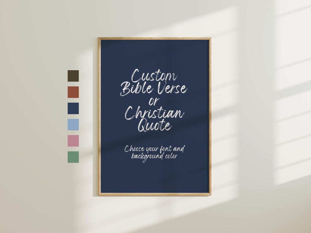 Custom Bible Verse Wall Art Personalized Christian Housewarming Gift ...
