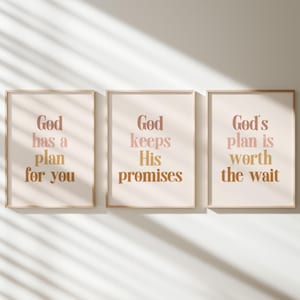 Christian Affirmation Wall Art Neutral Classroom Decor Positive Quote Poster Dorm Room Decor Retro Typography Print Minimalist Christian Art