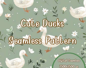 Seamless file for fabric Goose,Duck repeating pattern,Seamless Pattern New Baby Seamless Digital Paper Newborn,Seamless pattern commercial.